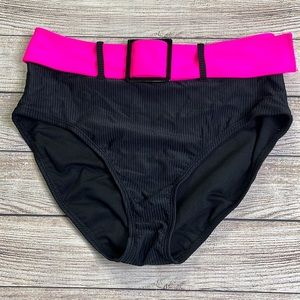 NOBO Ribbed Belted High Waist Bikini Bottom